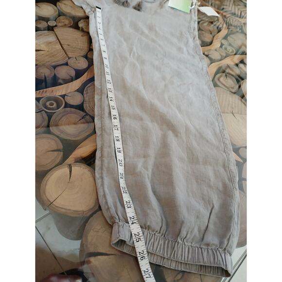 Sigrid Olsen 100% Linen Pants Elastic Drawstring Jogger Gray NWT Medium - Picture 6 of 9
